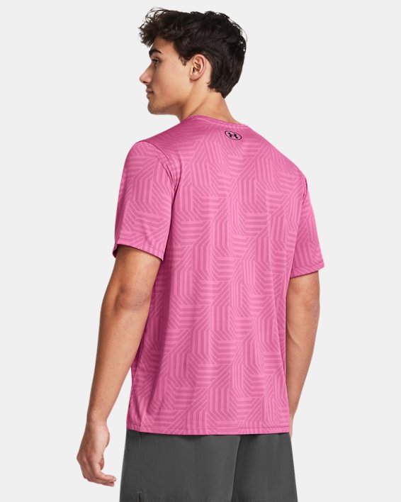 Camiseta de manga corta UA Tech™ Vent Geotessa para hombre, Pink, pdpMainDesktop image number 1